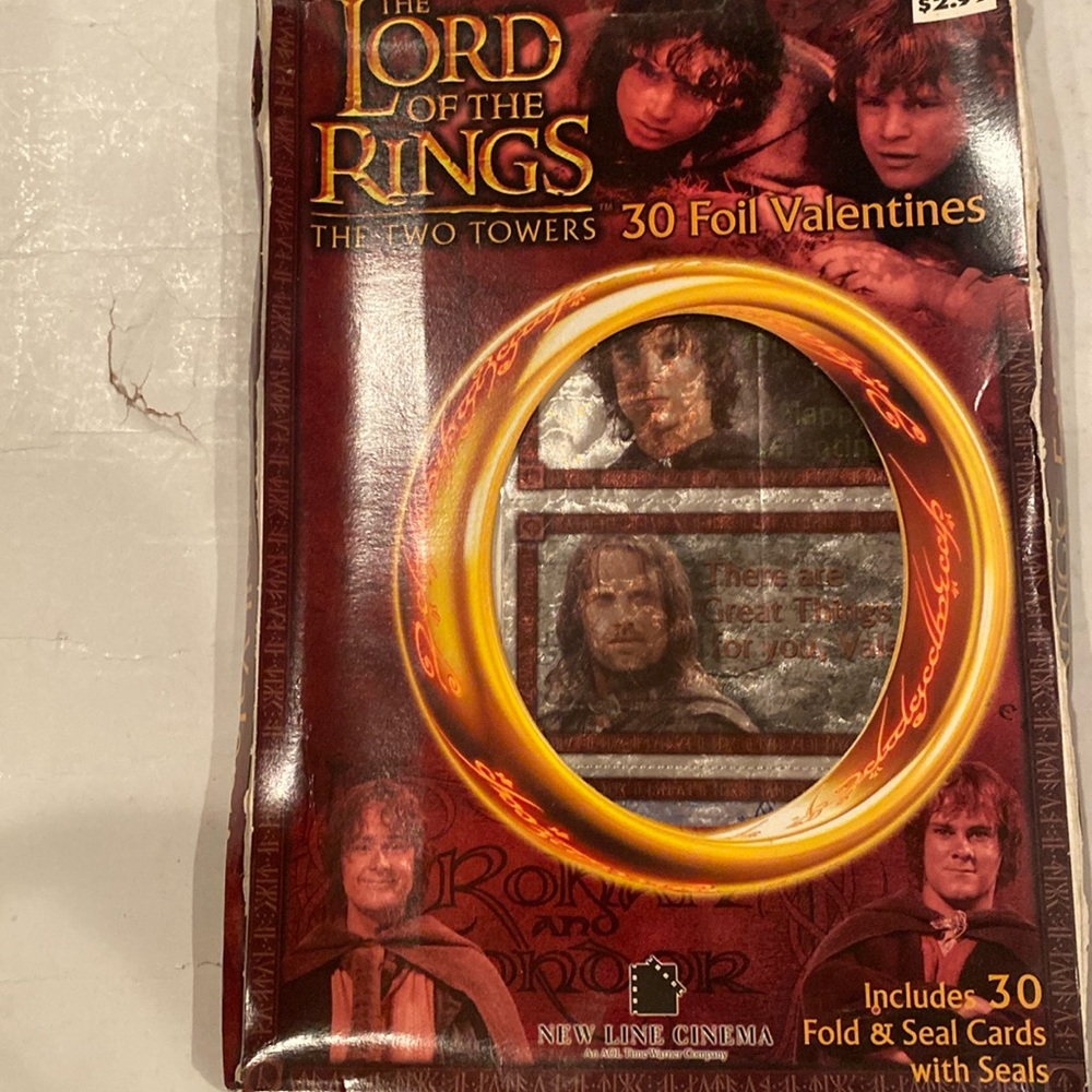 NWT The Lord of the Rings, The Two Towers, 30 Foil Valentines